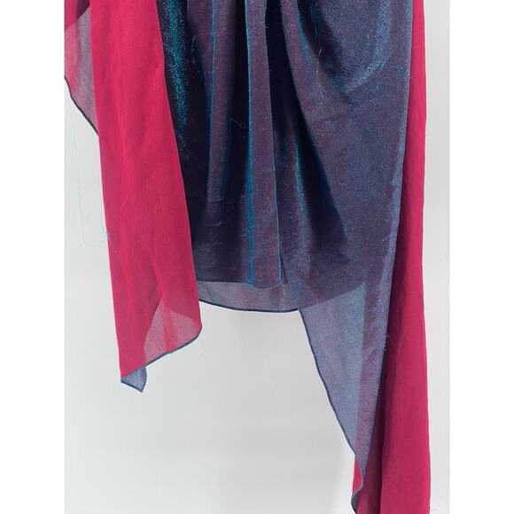 SIES MARJAN Women's Purple-Pink Iridescent Sheer Twist-Front Mini Dress SZ S - Picture 8 of 11